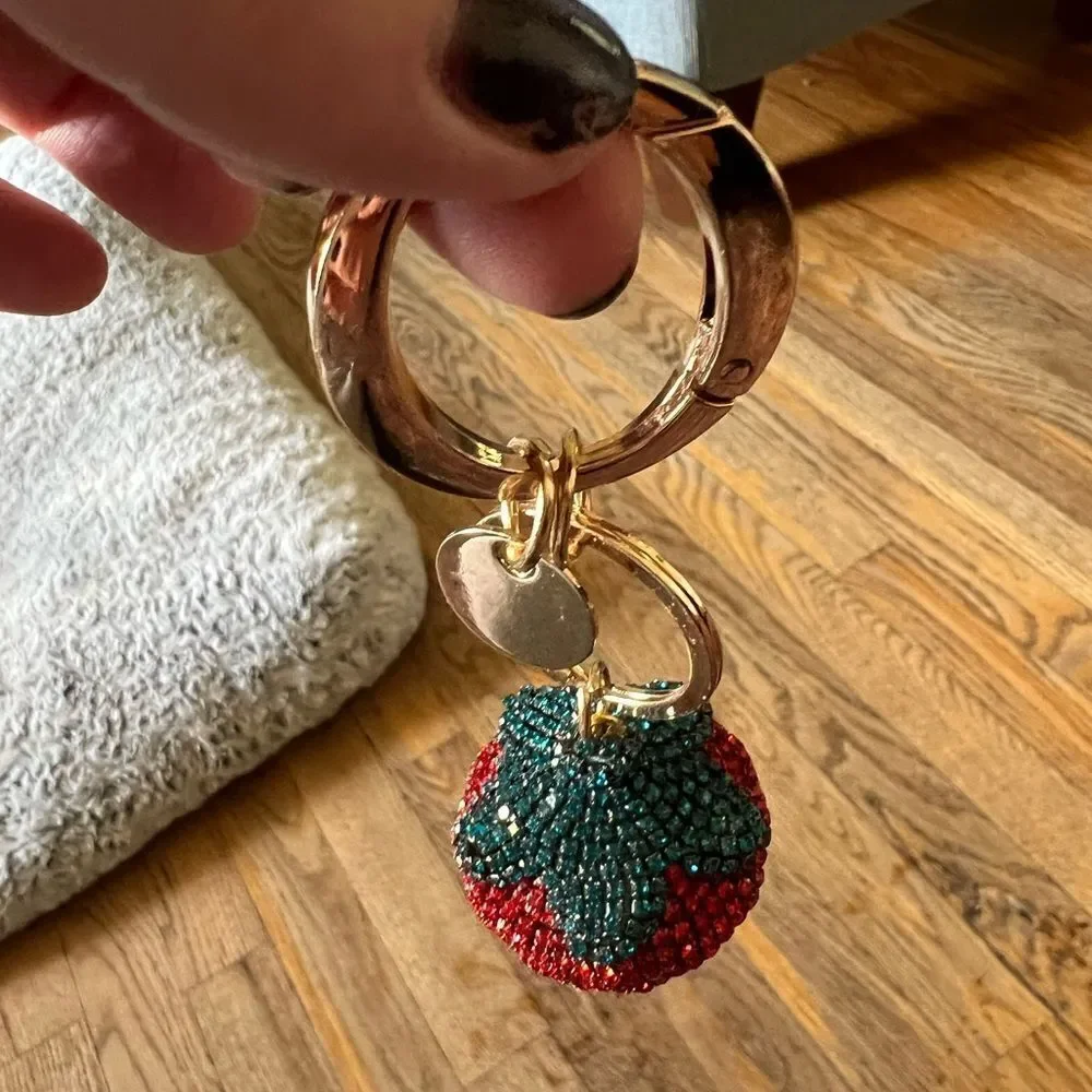 Strawberry Sparkle Keyring/Bag Clip